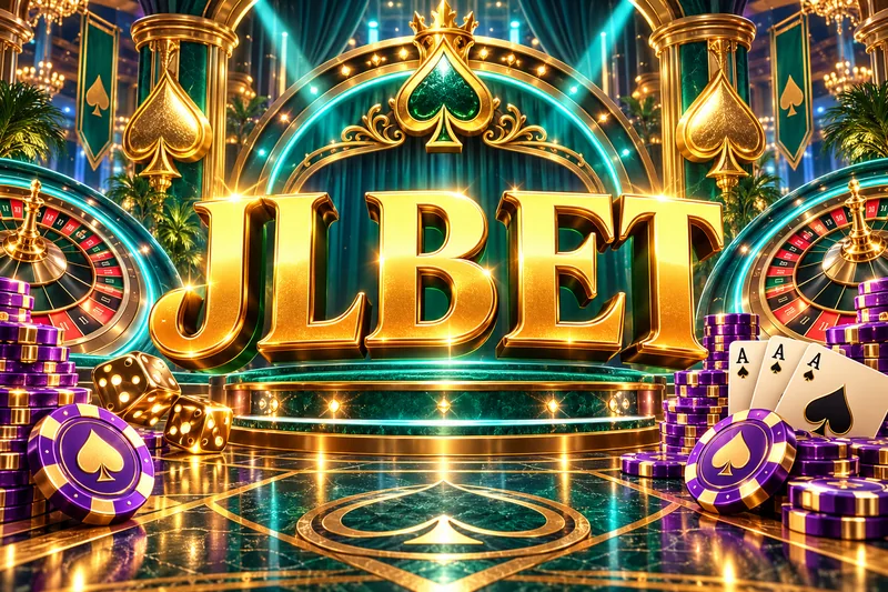 jlbet brand artwork in a gold and jewel casino scene — original concept illustration